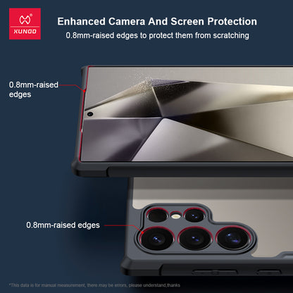Samsung Galaxy S25 Ultra Stable Magnet Effect Multi-layer Lens Protection Magnetic Holder Case with Built-in Airbag