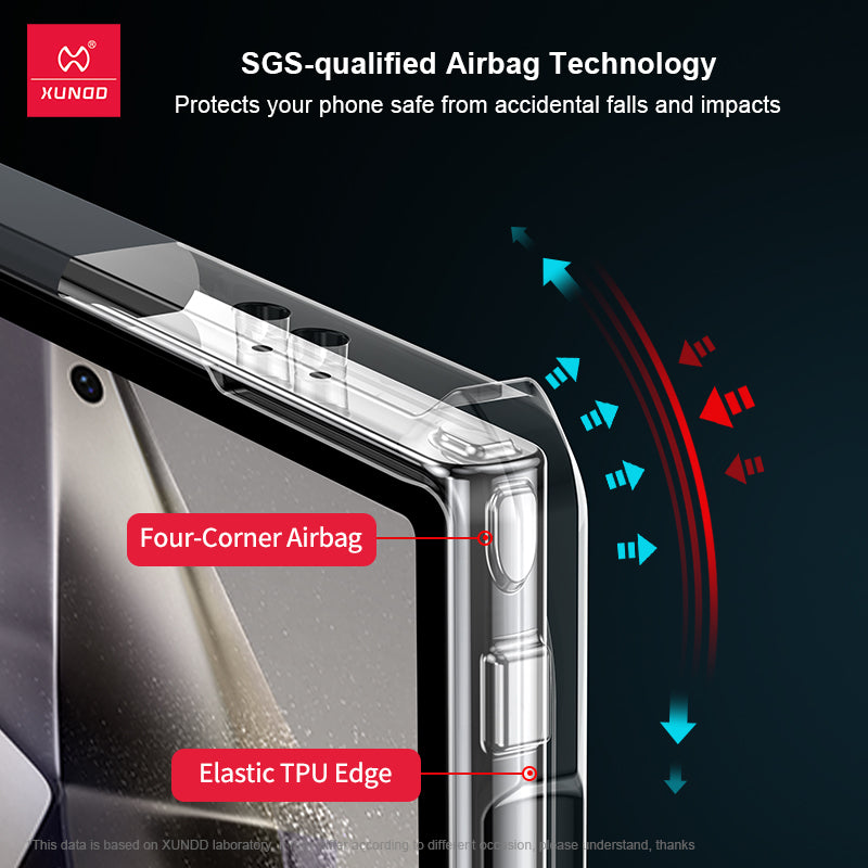Samsung Galaxy S25 Ultra Stable Magnet Effect Multi-layer Lens Protection Magnetic Holder Case with Built-in Airbag