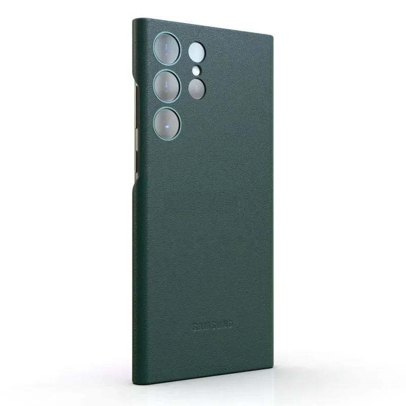 Samsung Galaxy S23 Ultra Leather Back Cover Case Slim Profile - Green