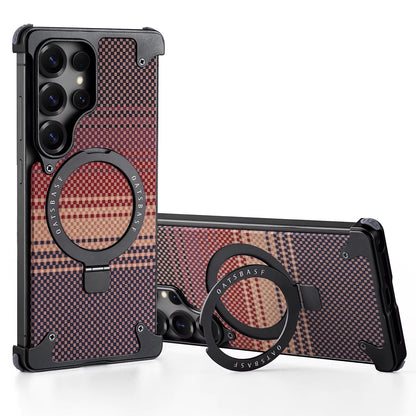 Samsung Galaxy S25 Ultra Metal Bumper Case with Magsafe and Stand - Sunset