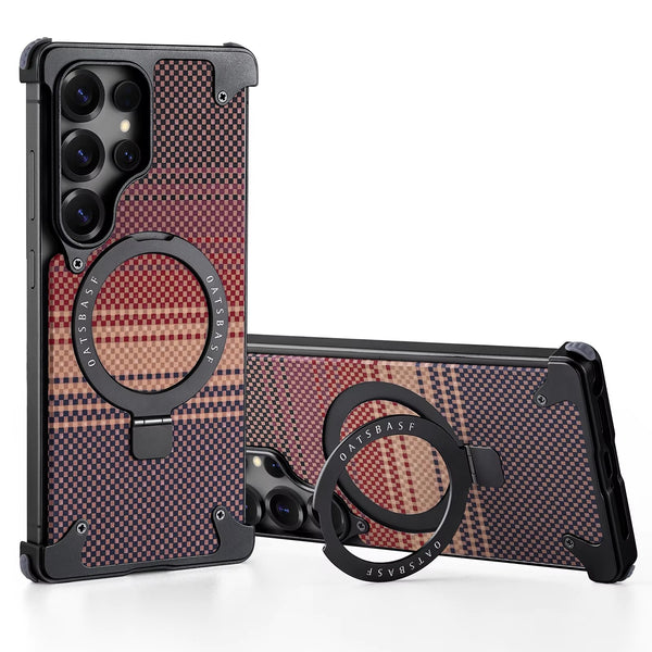 Samsung Galaxy S26 Ultra Frameless Metal Bumper Case with Magsafe and Stand - Sunrise
