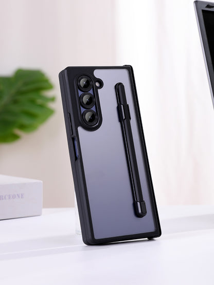 Samsung Galaxy Z Fold6 Shockproof Case with Hinge Protection & Stylus - Smoke