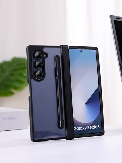 Samsung Galaxy Z Fold6 Clear Shockproof Hinge Protection Case with S Pen - Clear
