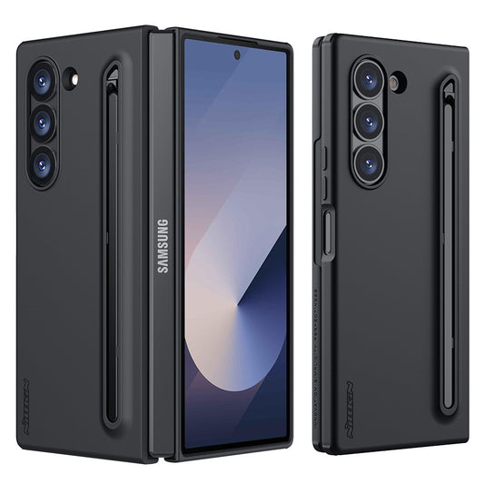 Nilkin Skin Feel Slim S Pen Protective Case with Stylus for Samsung Galaxy Z Fold 6 - Black