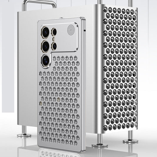 Samsung Galaxy S25 Ultra Full Metal Heat Dissipation Aluminum Cooling Case with Fragrance Aroma - Silver