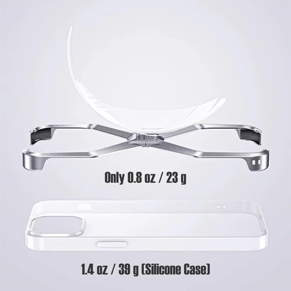 iPhone 16 Pro Max Rimless Metal Alloy Aluminum Bumper Case - Gold