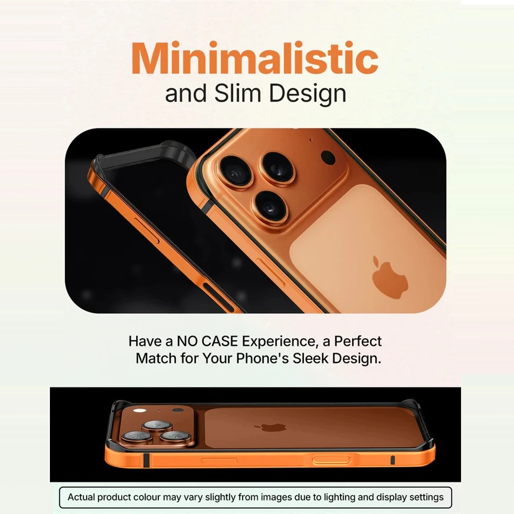 iPhone 17 Pro Aluminum Frame Metal Bumper Case - Blue