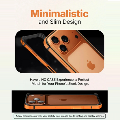 iPhone 17 Pro Aluminum Frame Metal Bumper Case - Blue