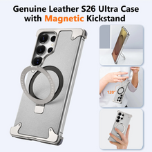 Samsung Galaxy S26 Ultra Oatsbasf Magnetic Frameless Leather Shockproof Case with Stand- Black