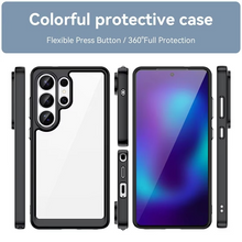 Samsung Galaxy S26 Ultra Anti Fallan Shockproof Case with Clear Back & Side Black - Transparent
