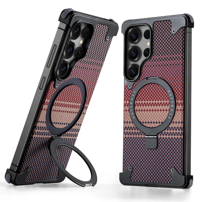 Samsung Galaxy S25 Ultra Metal Bumper Case with Magsafe and Stand - Sunset