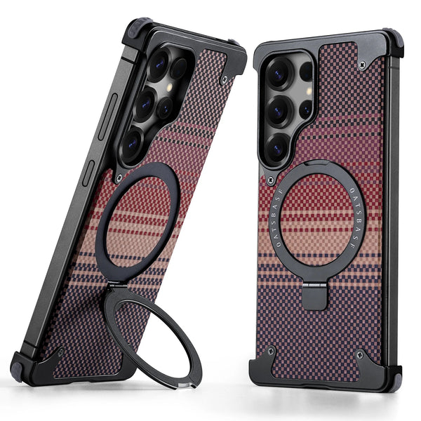 Samsung Galaxy S26 Ultra Frameless Metal Bumper Case with Magsafe and Stand - Sunrise