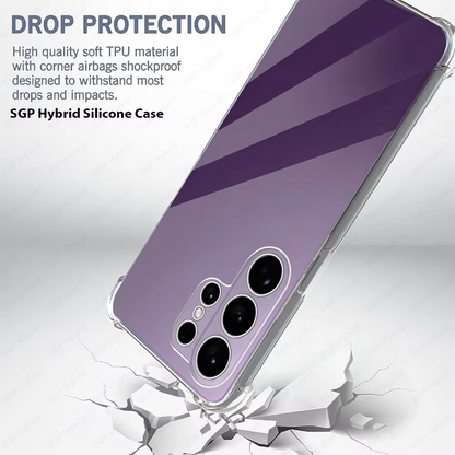 Samsung Galaxy S26 Ultra Anti Fallan Shockproof Clear Case - Transparent