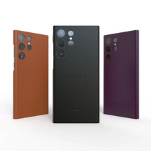 Samsung Galaxy S23 Ultra Leather Back Cover Case Slim Profile - Brown