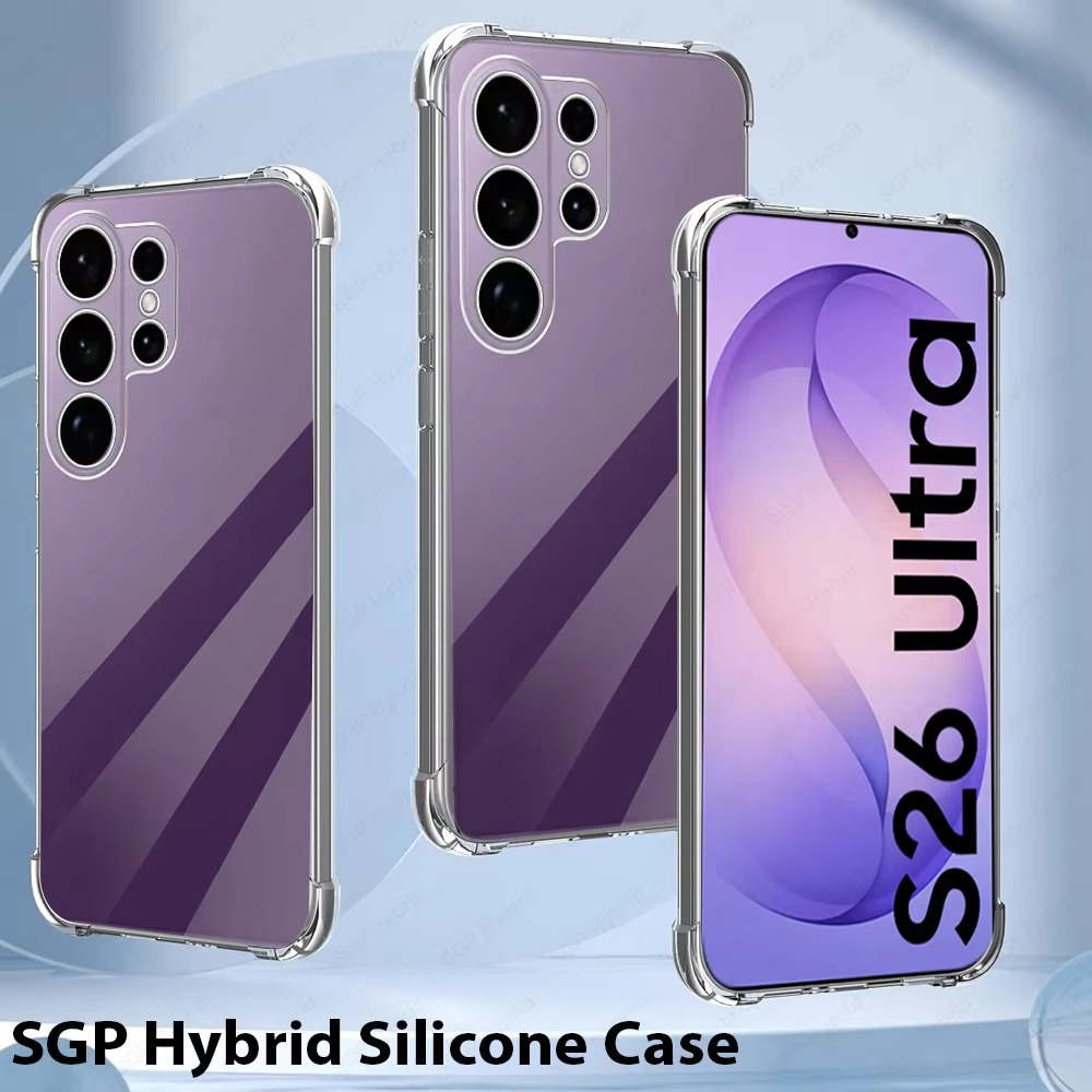 Samsung Galaxy S26 Ultra Anti Fallan Shockproof Clear Case - Transparent