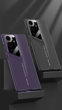 Samsung Galaxt S23 Ultra Super Blade Luxury Slim Car Case with Camera Glass Finish - Purple