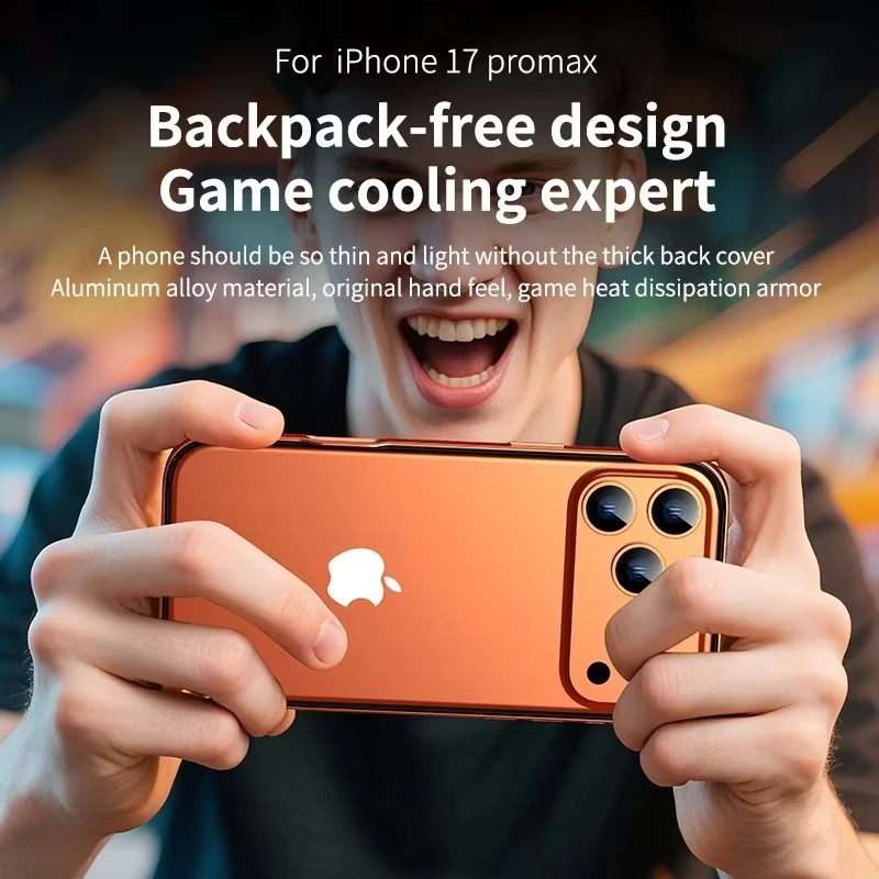 iPhone 17 Pro Aluminum Frame Metal Bumper Case - Blue