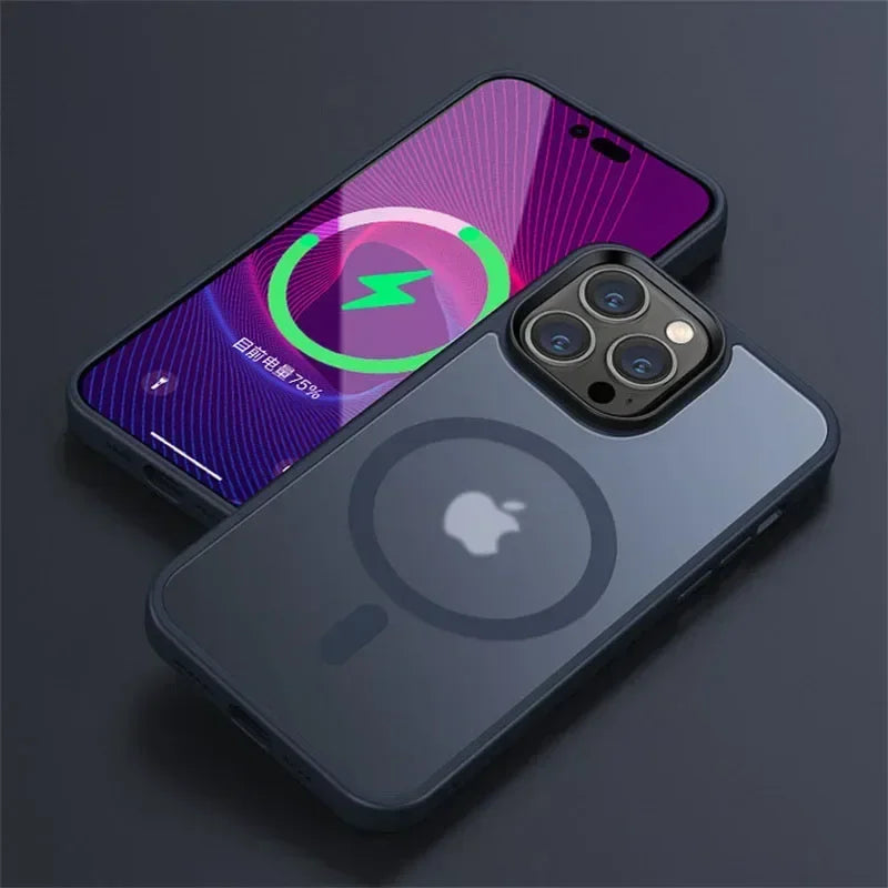 iPhone 15 Pro Matte Translucent Frosted Magsafe Case