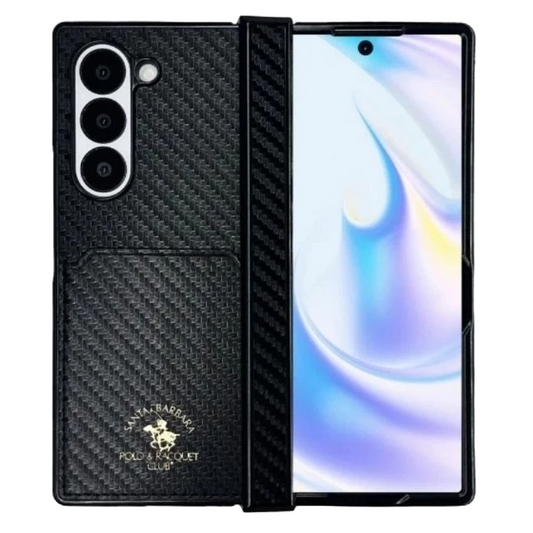Samsung Galaxy Z Fold 6 Santa Barbara Kent Series Leather Protective Shell with Hinge Protection
