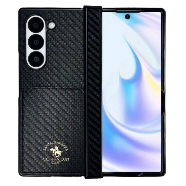 Samsung Galaxy Z Fold 6 Santa Barbara Kent Series Leather Protective Shell with Hinge Protection