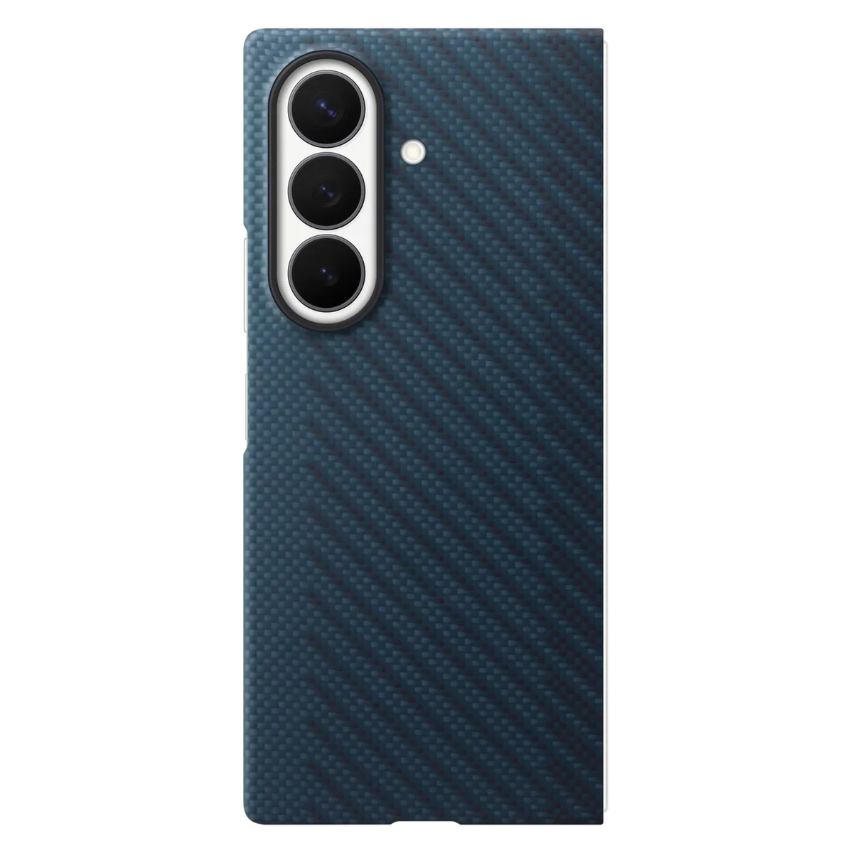 Samsung Z Fold8 Ultra Carbon Case, 0.8mm Slim Carbon Fiber Cover with Magsafe and Logo - Blue