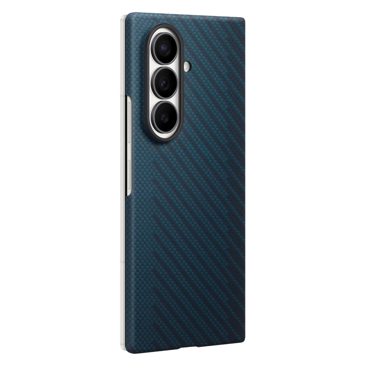 Samsung Z Fold8 Ultra Carbon Case, 0.8mm Slim Carbon Fiber Cover with Magsafe and Logo - Blue