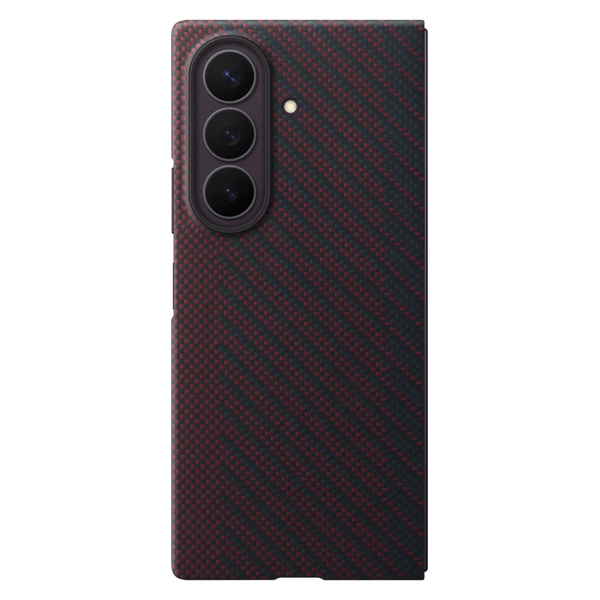 Samsung Z Fold8 Ultra Carbon Case, 0.8mm Slim Carbon Fiber Cover with Magsafe and Logo - Wine
