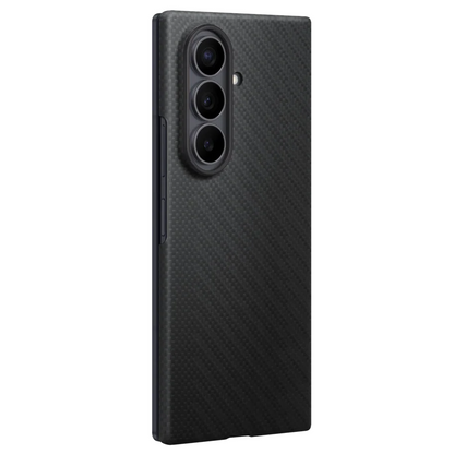 Samsung Z Fold8 Ultra Carbon Case, 0.8mm Slim Carbon Fiber Cover with Magsafe and Logo - Black