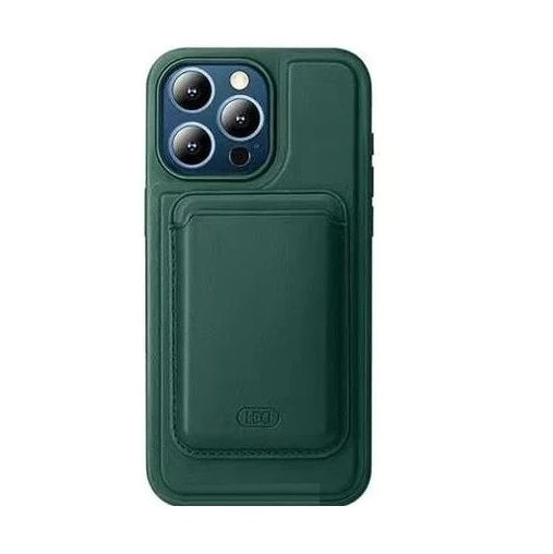 iPhone 14 Pro HBD Premium Leather Case With Magsafe Wallet Green