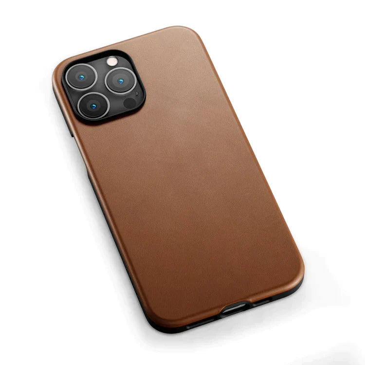 iPhone 13 Pro Genuine Leather Back Cover Case - Brown