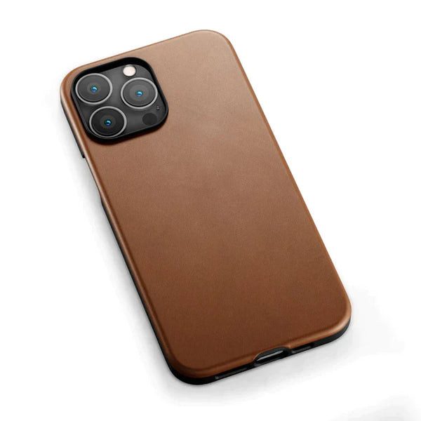 iPhone 13 Pro Kzdoo Noble Series Leather Back Cover Case - Brown