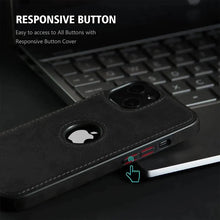 Fine Stitiching Phone 15 Leather Case Back Cover