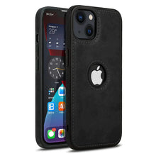 Fine Stitiching Phone 15 Leather Case Back Cover