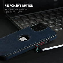 Fine Stitiching Phone 15 Leather Case Back Cover