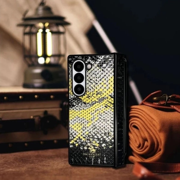 Samsung Galaxy Z Fold 6 Santa Barbara Sagar Series Leather Protective Shell with Hinge Protection