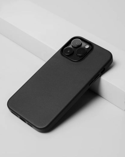iPhone 15 Pro Max Leather Case Kzdoo Classic Series Leather Case - Black