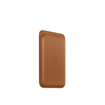 Leather MagSafe Wallet – Slim Magnetic Card Holder for iPhone - Saddle