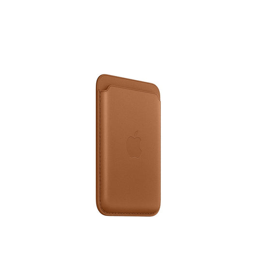 Leather MagSafe Wallet – Slim Magnetic Card Holder for iPhone - Saddle