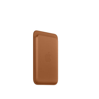 Leather MagSafe Wallet – Slim Magnetic Card Holder for iPhone - Saddle