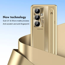 Samsung Galaxy Z Fold7 Electroplating Case with Stylus, Kickstand & Glass Protection