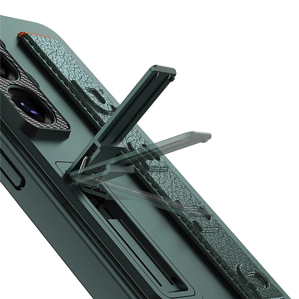 Samsung Galaxy S26 Ultra 5G GKK Mech Style Ultra-thin Folding PC Case with Camera Glass Protection