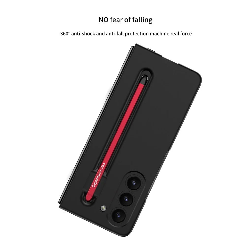Samsung Galaxy Z Fold 6 Stylish Matte PC Back Cover Case with Front Glass & Stylus Included