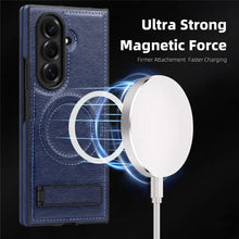 Samsung Galaxy Z Fold7 Leather Case with MagSafe & Kickstand