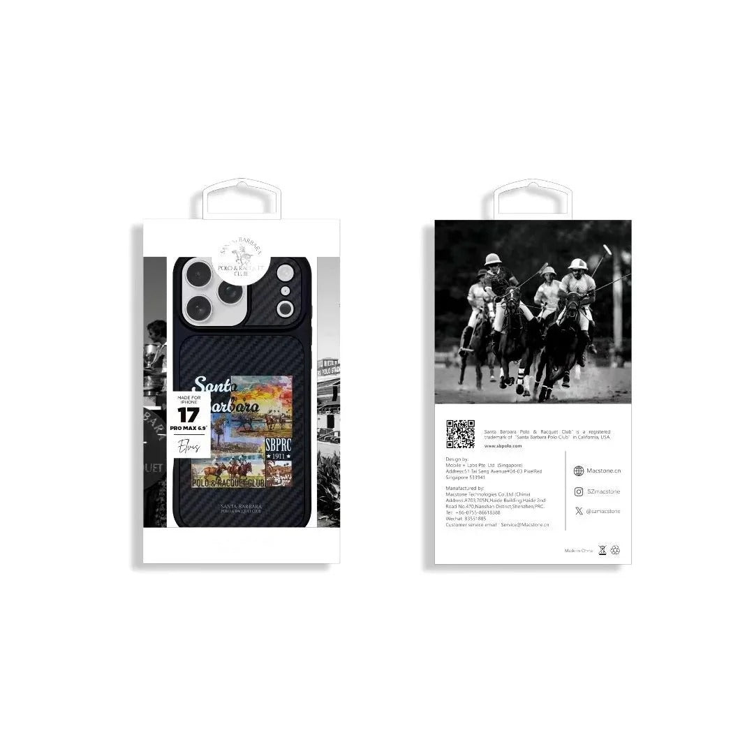 iPhone 18 Pro Carbon Case, Original Santa Barbara Elvis Series Carbon Back Cover