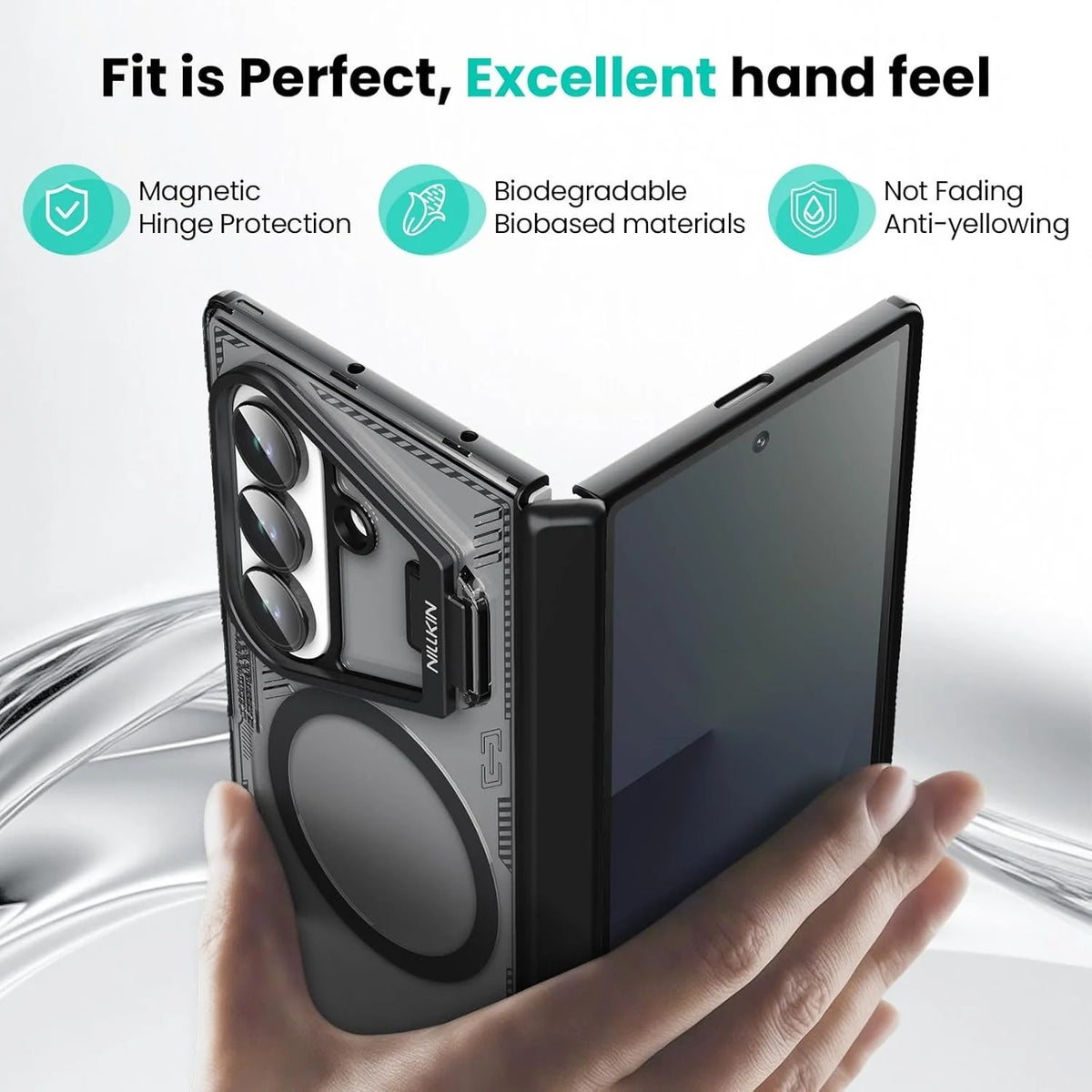 Nillkin ICE-BLADE Series Case for Samsung Galaxy Z Fold 8 Ultra with MagSafe - Black