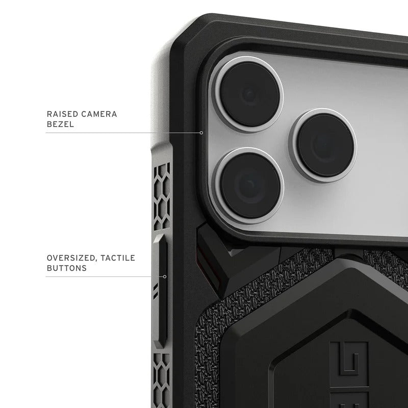 iPhone 18 Pro Max Monarch Pro Kevlar Protective Heavy Duty Shockproof Case - Silver