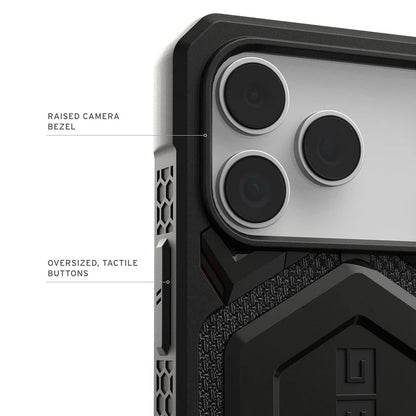 iPhone 18 Pro Max Monarch Pro Kevlar Protective Heavy Duty Shockproof Case - Silver