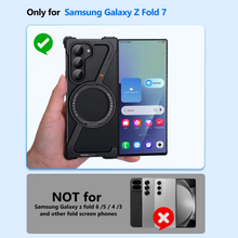 Samsung Galaxy Z Fold 7 Framless Z Shape Metal Bumper with Magsafe & 360° Rotation Ring