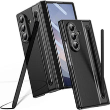 Samsung Z Fold8 Ultra Leather Case, Electroplating S Pen Case with Hinge Protection