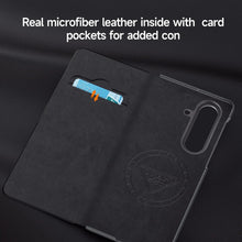 Samsung Z Fold8 Ultra SULADA Leather Case, S-View Window Magnetic Ring Holder Kickstand Cover with Magsafe